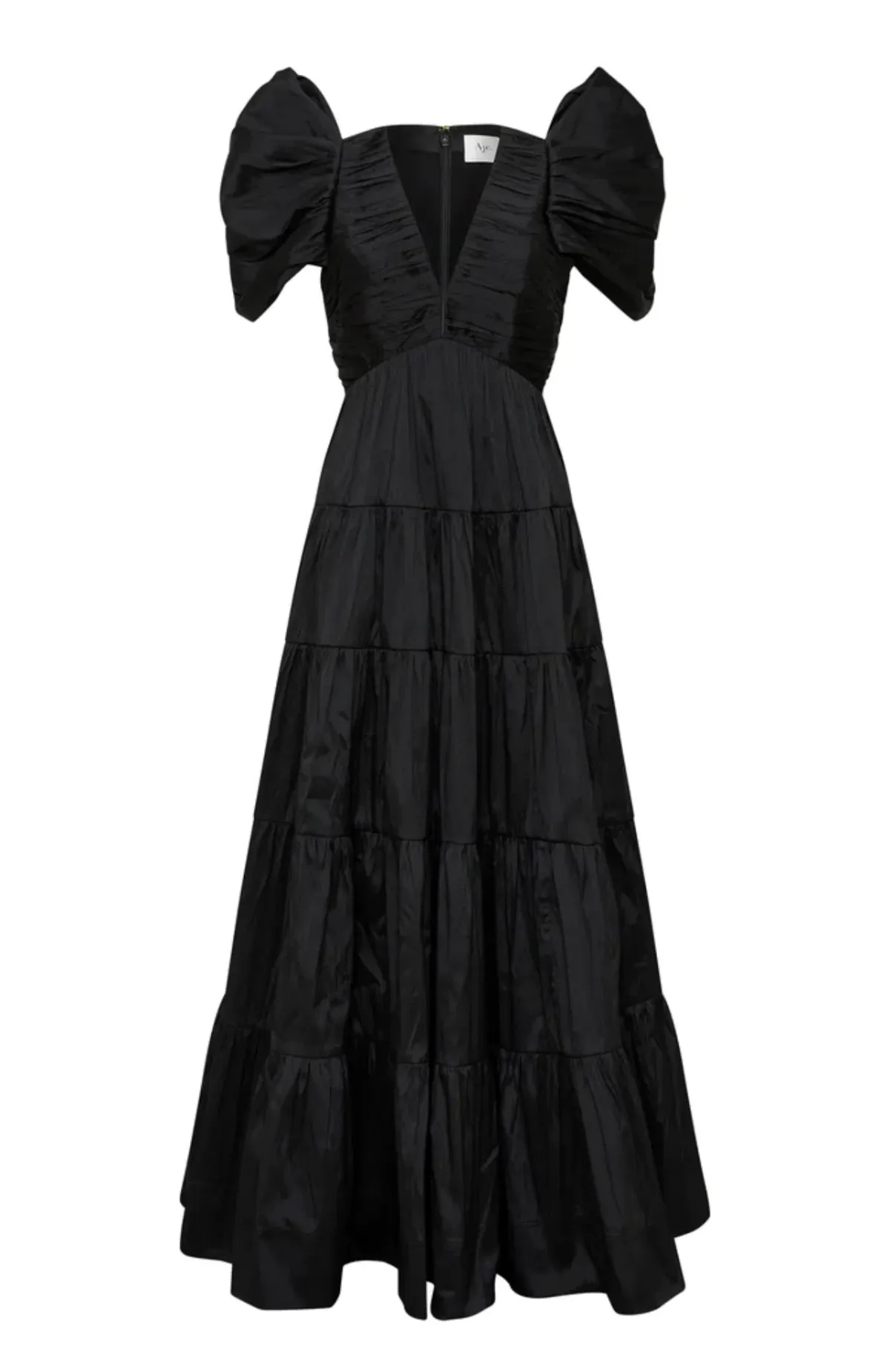 Aje Statuesque Tiered Gown Black Size 8 - Image 5
