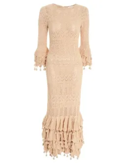 Zimmermann Wonderland Tiered Frill Dress Cream Marle Size 2/Au 12 for rent on The Volte - image 2