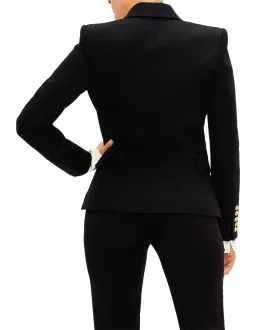 Balmain Double-breasted Wool-twill Blazer With Gold Buttons Size 40/Au 12 for rent on The Volte - image 4