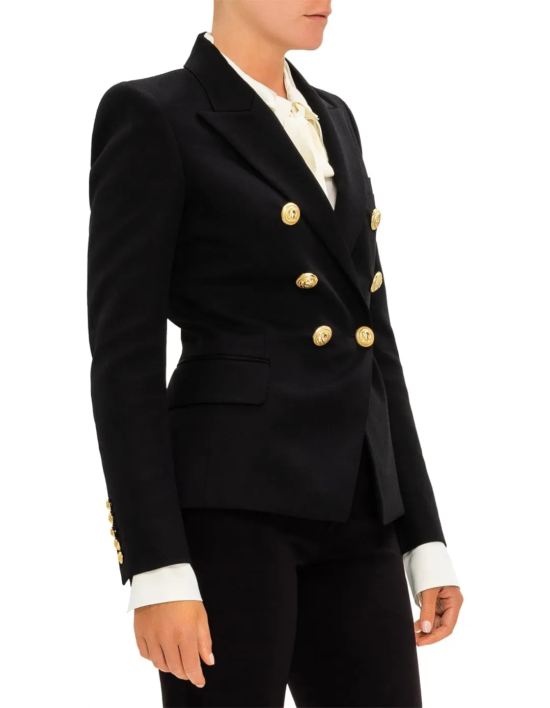 Balmain Double-breasted Wool-twill Blazer With Gold Buttons Size 40/Au 12 for rent on The Volte - main image