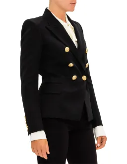 Balmain Double-breasted Wool-twill Blazer With Gold Buttons Size 40/Au 12 for rent on The Volte - image 2