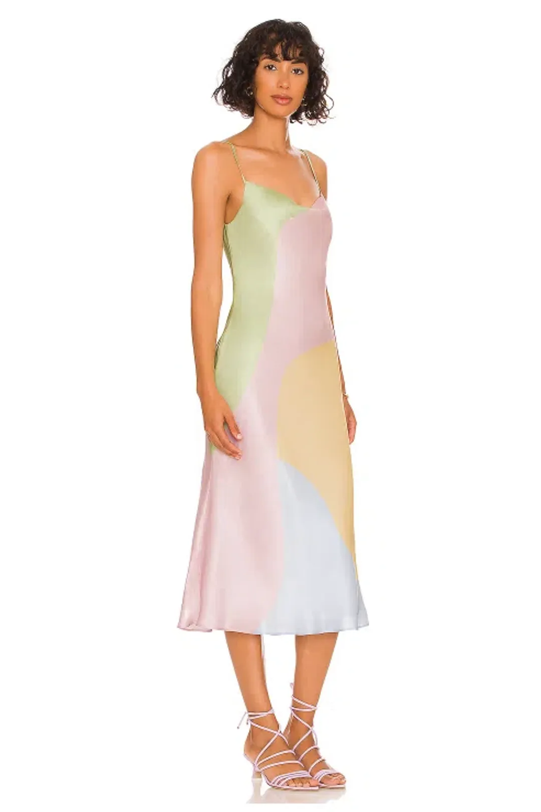 Olivia Rubin Aubrey Midi Dress Multi Size 12 for rent on The Volte - main image