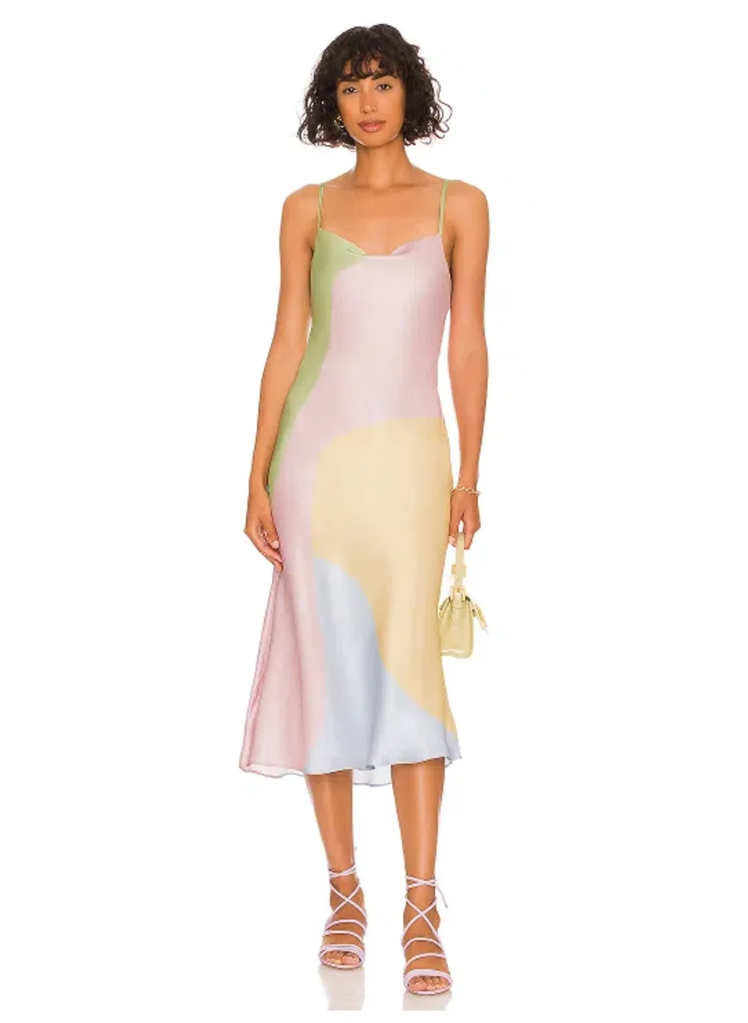 Olivia Rubin Aubrey Midi Dress Multi Size 12 for rent on The Volte - main image