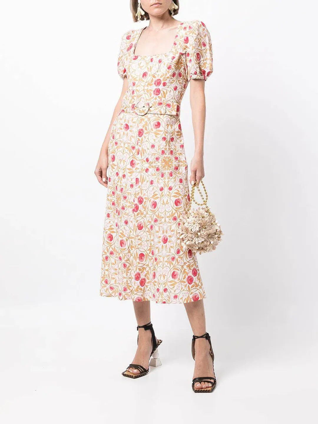 Rebecca Vallance Catania Midi Dress Floral Size 14 for rent on The Volte - main image