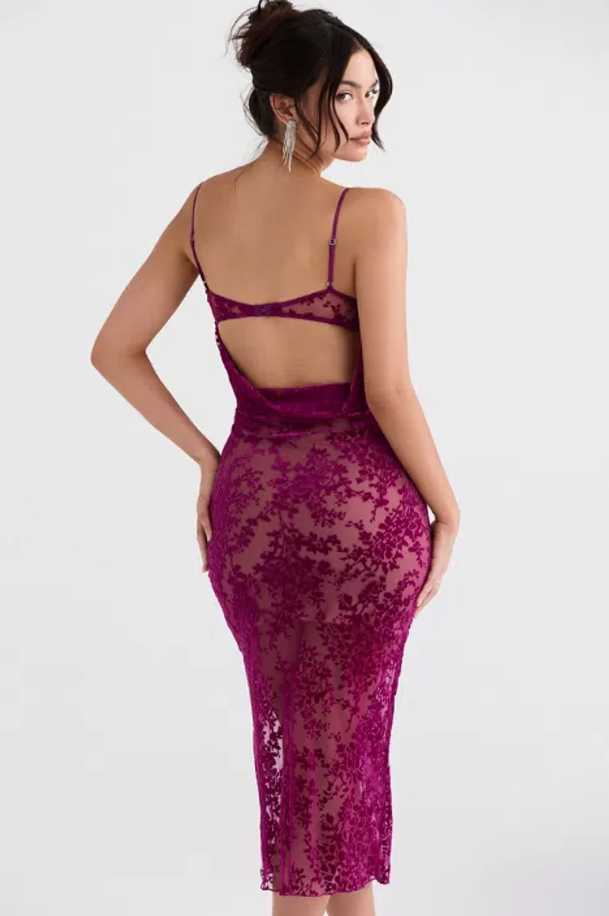 House of CB Ione Dress in Cranberry Size XS/Au 6-8 - Image 2