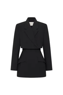 Camilla and Marc Camellia Tailored Cut Out Blazer Mini Dress Black Size 8 for rent on The Volte - image 4