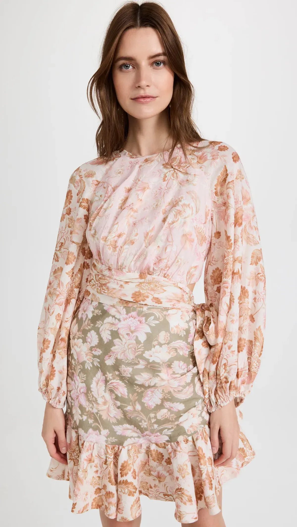 Zimmermann Lyre Wrap Billow Mini Dress Spliced Size 0/Au 8 - Image 2