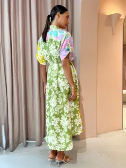 Alemais Elora Patchwork Shirtdress Multi Floral Size 6 for rent on The Volte - image 3