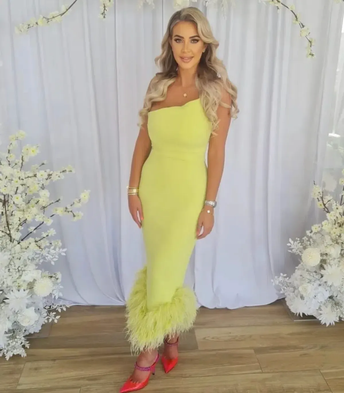 House of CB Alessia Midi Dress in Lime Size M/Au 10 - Image 2