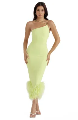 House of CB Alessia Midi Dress in Lime Size M/Au 10 for rent on The Volte - image 1