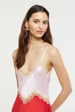 Ginia Hope Dress in Candy Pink and Chilli Red Size 10 for rent on The Volte - image 1