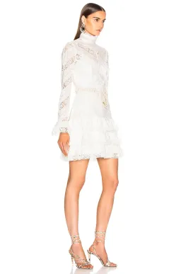 Zimmermann Veneto Perennial Short Dress Ivory Size 0 / AU 8 for rent on The Volte - image 2