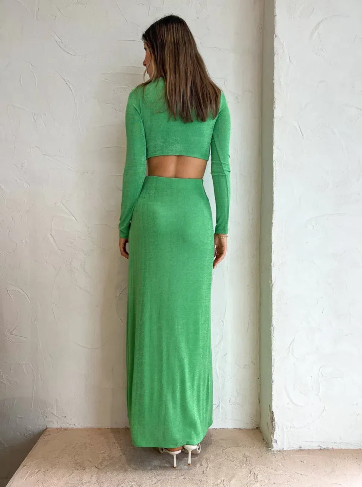 Significant Other Cali Long Sleeve Dress Sea Green Size 8 / S - Image 3