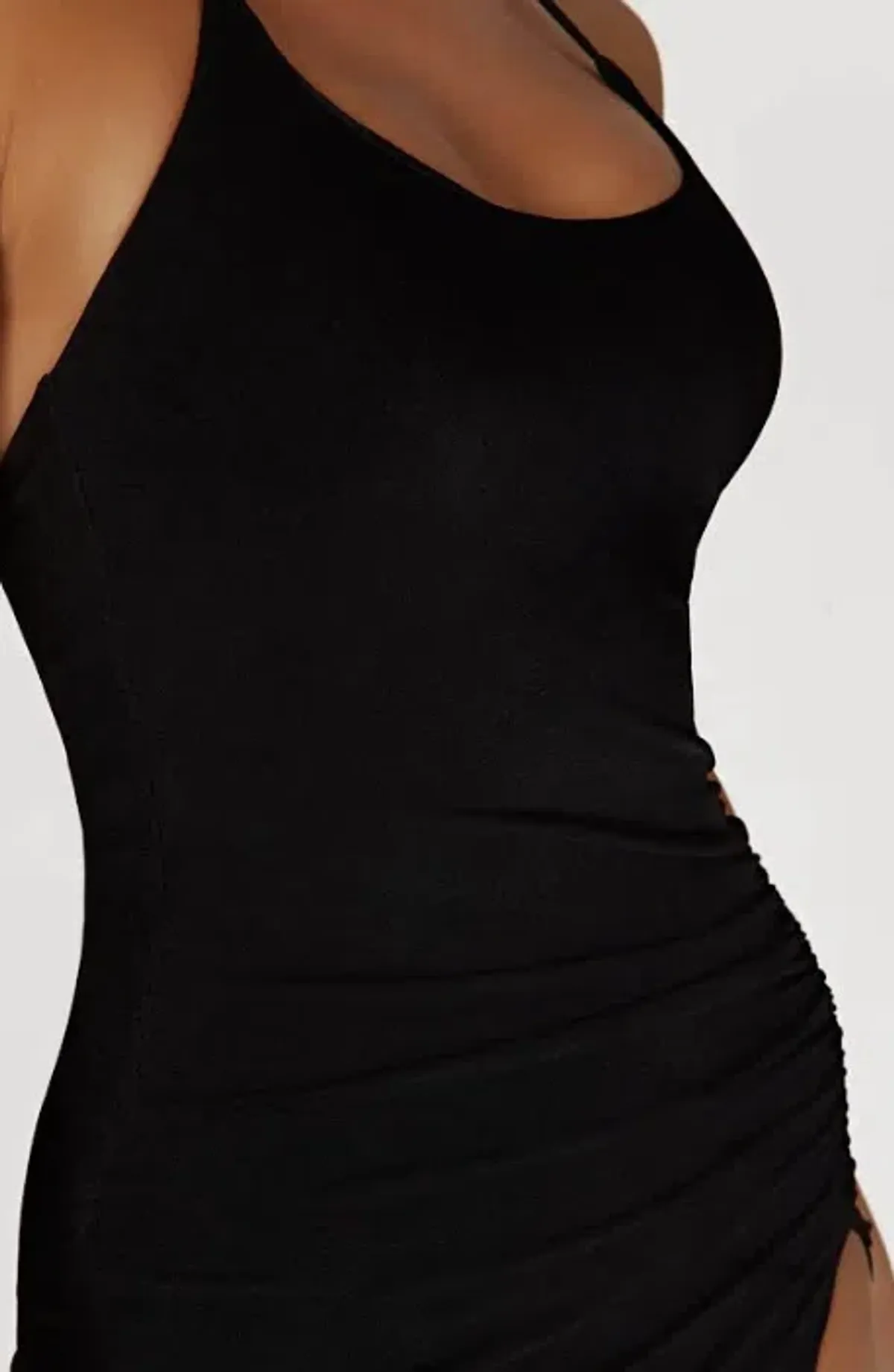 Meshki Allison Jersey Ruched Split Dress Black Size XS / Au 6 - Image 4