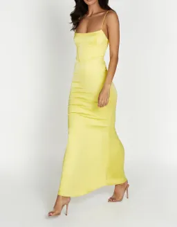 Meshki Desirie Corset Maxi Dress in Lemon Size XS / Au 6 for rent on The Volte - image 1
