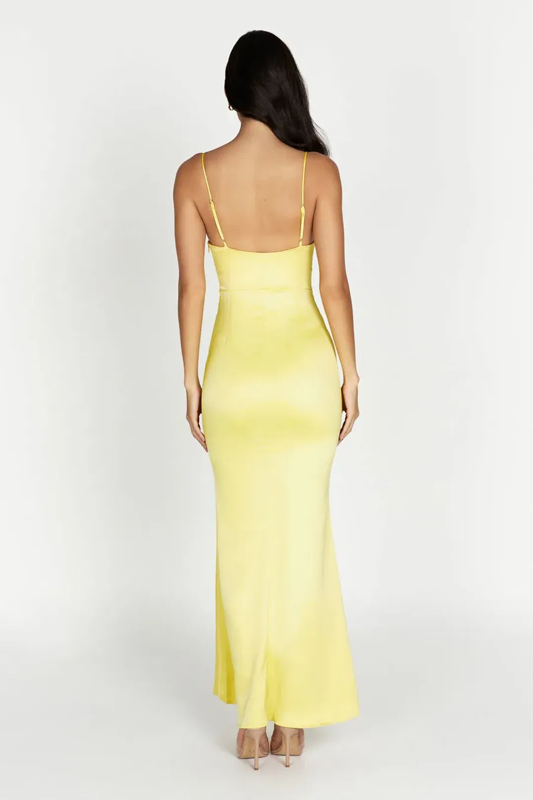 Meshki Desirie Corset Maxi Dress in Lemon Size XS / Au 6 for rent on The Volte - main image