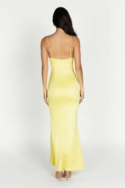 Meshki Desirie Corset Maxi Dress in Lemon Size XS / Au 6 for rent on The Volte - image 4