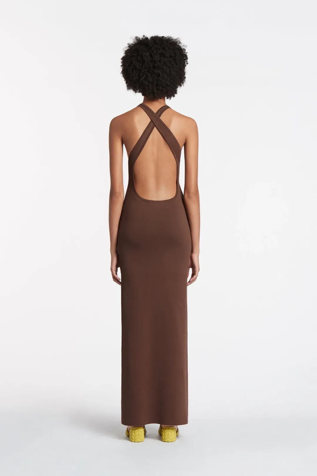 Sir The Label Aude Open Back Dress Brown Size 0 / AU 6 for rent on The Volte - main image