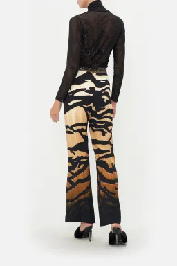 Camilla Jersey Turtleneck Tame My Tiger Black with Camilla Cool For Cats Soft Bra & Camilla Full Length Flared Pant Tame My Tiger (L / AU14) for rent on The Volte - image 3