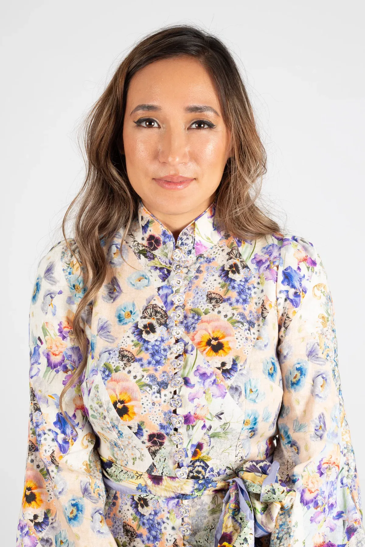 Zimmermann Tama Belted Mini Dress Diamond Splice Floral Size 0 / AU 8 - Image 4