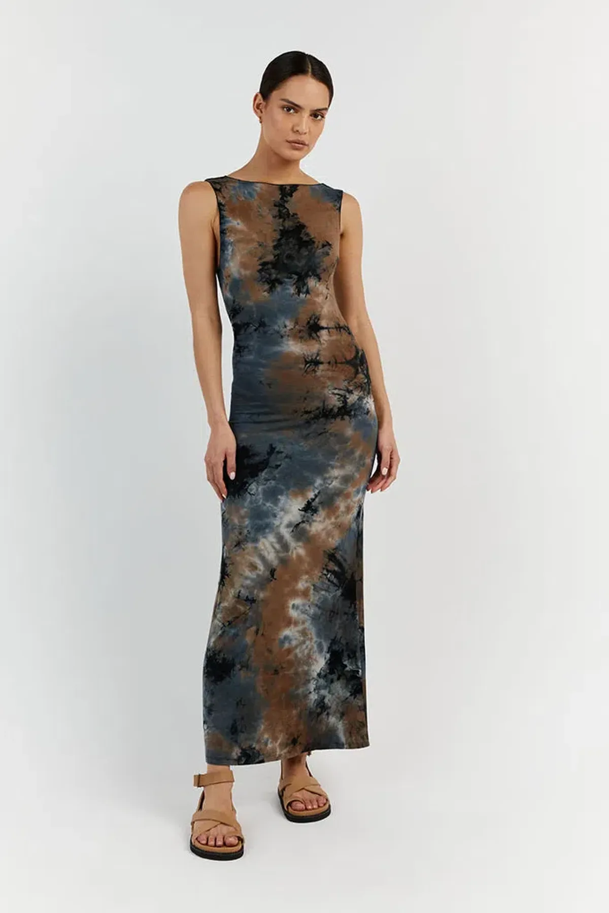 Dissh Millen Midi Dress Blue Tie Dye Size M / AU 10 - Image 2