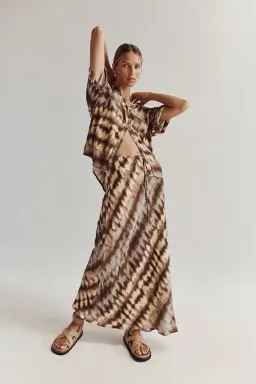 Dissh Gabi Drawstring Midi Skirt Tie Dye Multi Size AU 10 for rent on The Volte - image 1