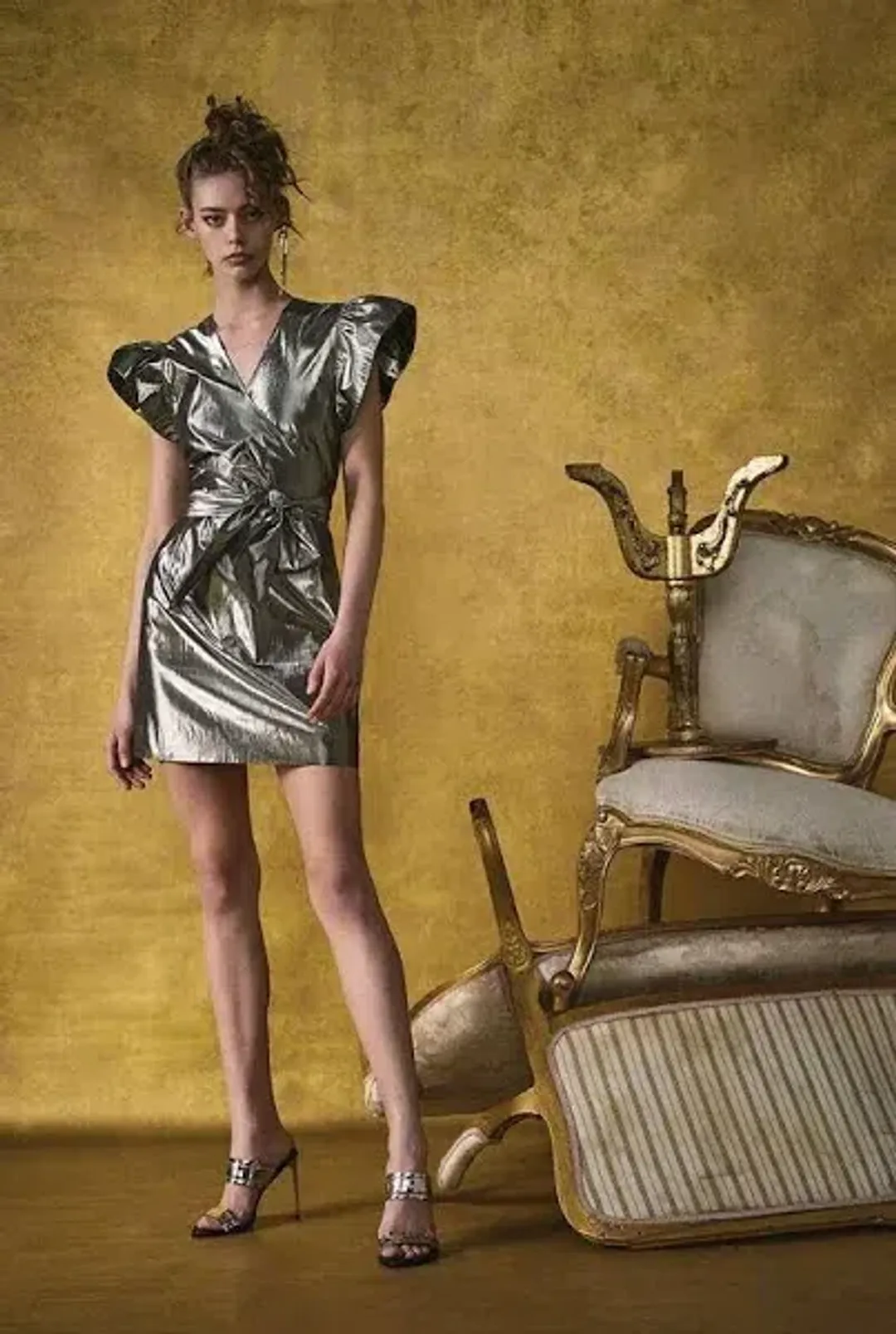 Sass & Bide Night at the Ritz Dress Gold Size AU 14 for rent on The Volte - main image