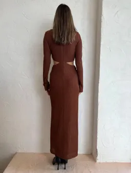 Camilla and Marc Haywood Twisted Dress in Cocoa Brown Size XS / AU 6 for rent on The Volte - image 3