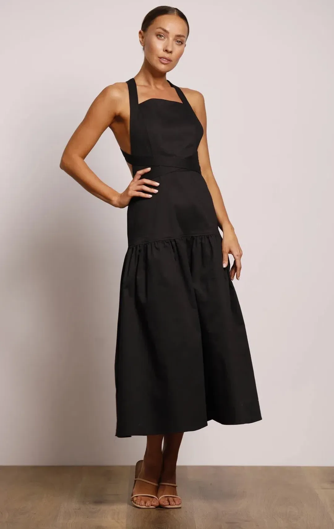 Pasduchas Mangrove Midi Dress Black Size 10 for rent on The Volte - main image
