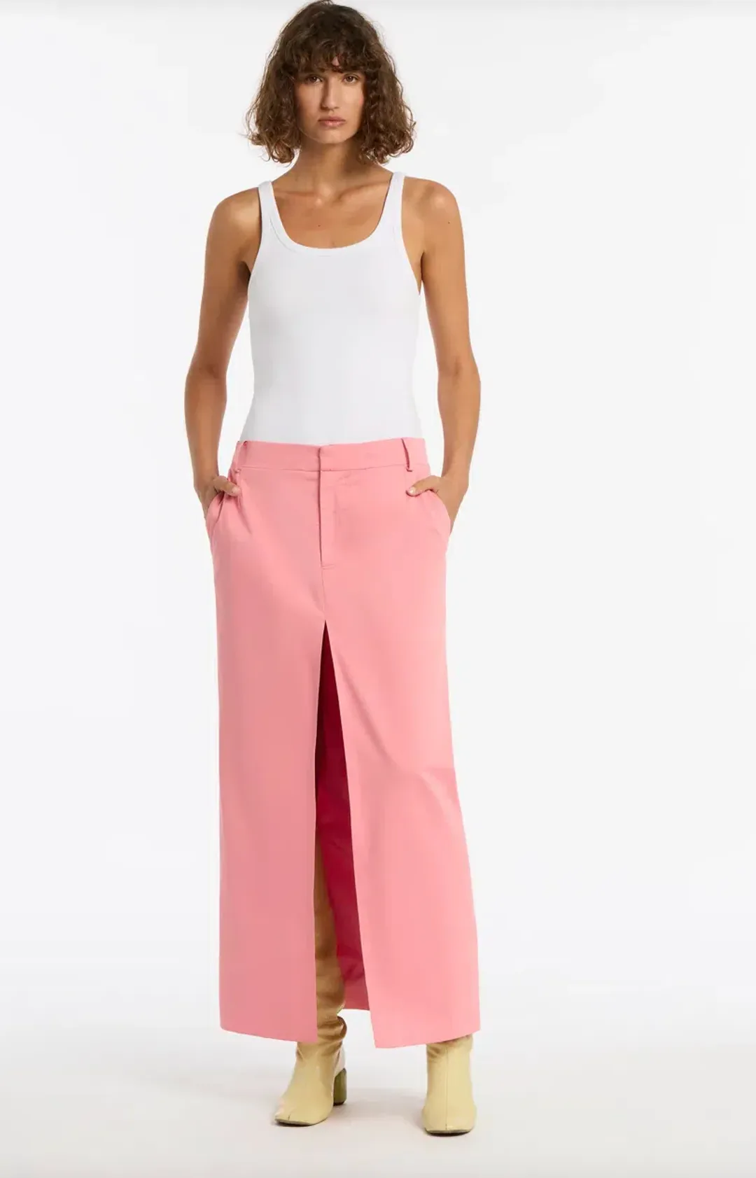 Sir The Label Giacomo Split Skirt In Pink Size 0P / AU 4 for rent on The Volte - main image