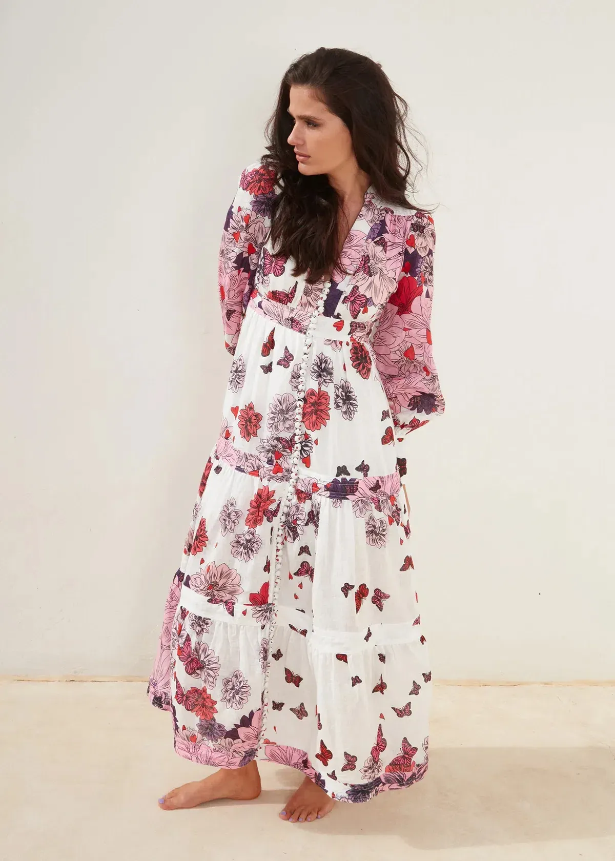 Mackenzie Mode Dynasty Maxi Dress Floral Size 12 for rent on The Volte - main image