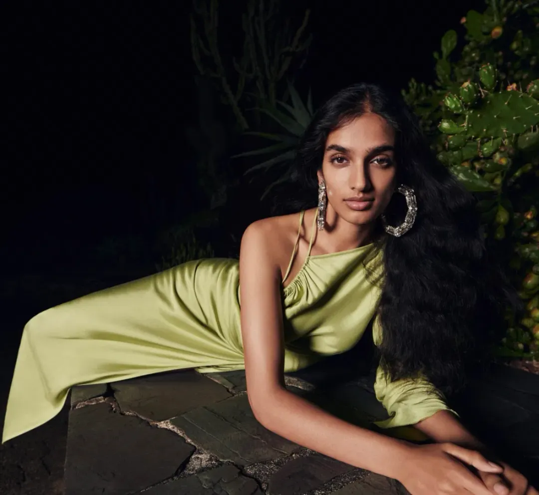 Bec & Bridge Kai Asym Maxi Dress in Pear Size 8 / S for rent on The Volte - main image