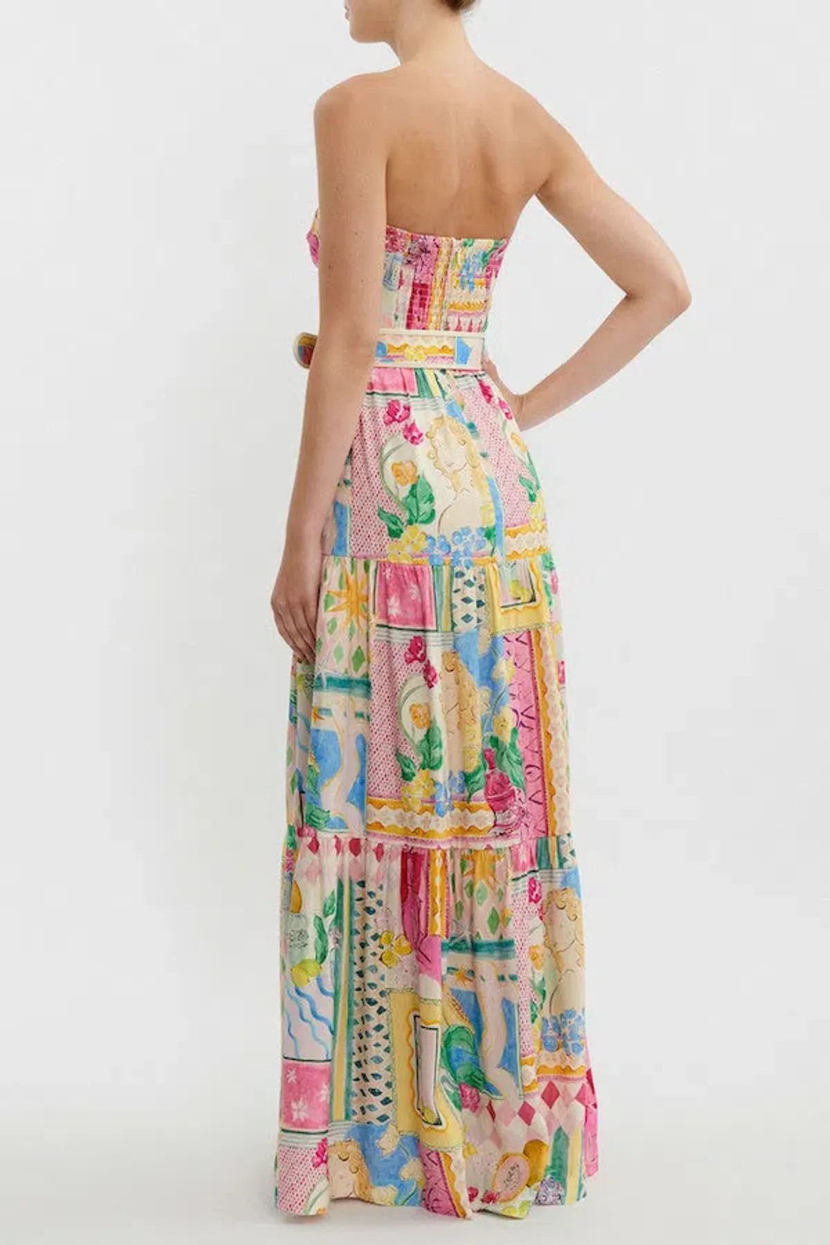 Rebecca Vallance Le Mur Rose Maxi Dress Print Size 10 - Image 2