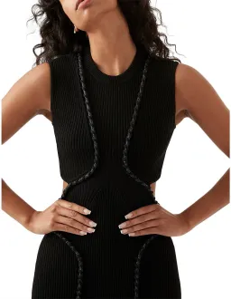 Aje Arp Cut Out Midi Dress Black Size 10 for rent on The Volte - image 3