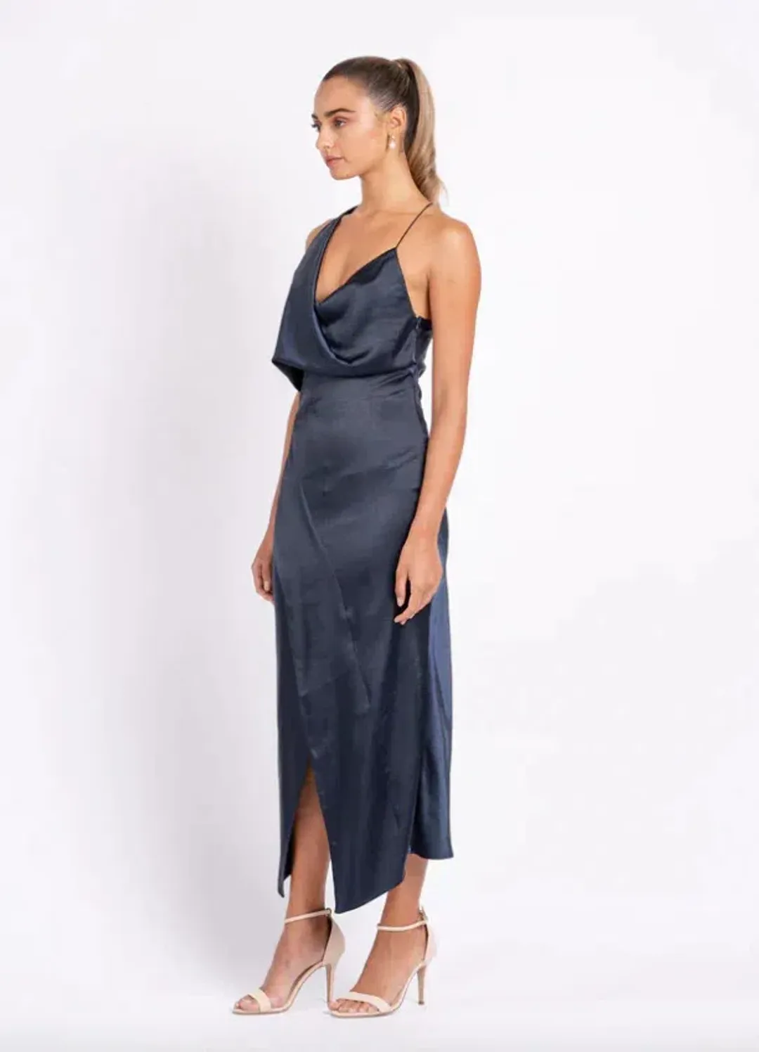 One Fell Swoop Midi Length Dress Navy Size AU 10 for rent on The Volte - main image
