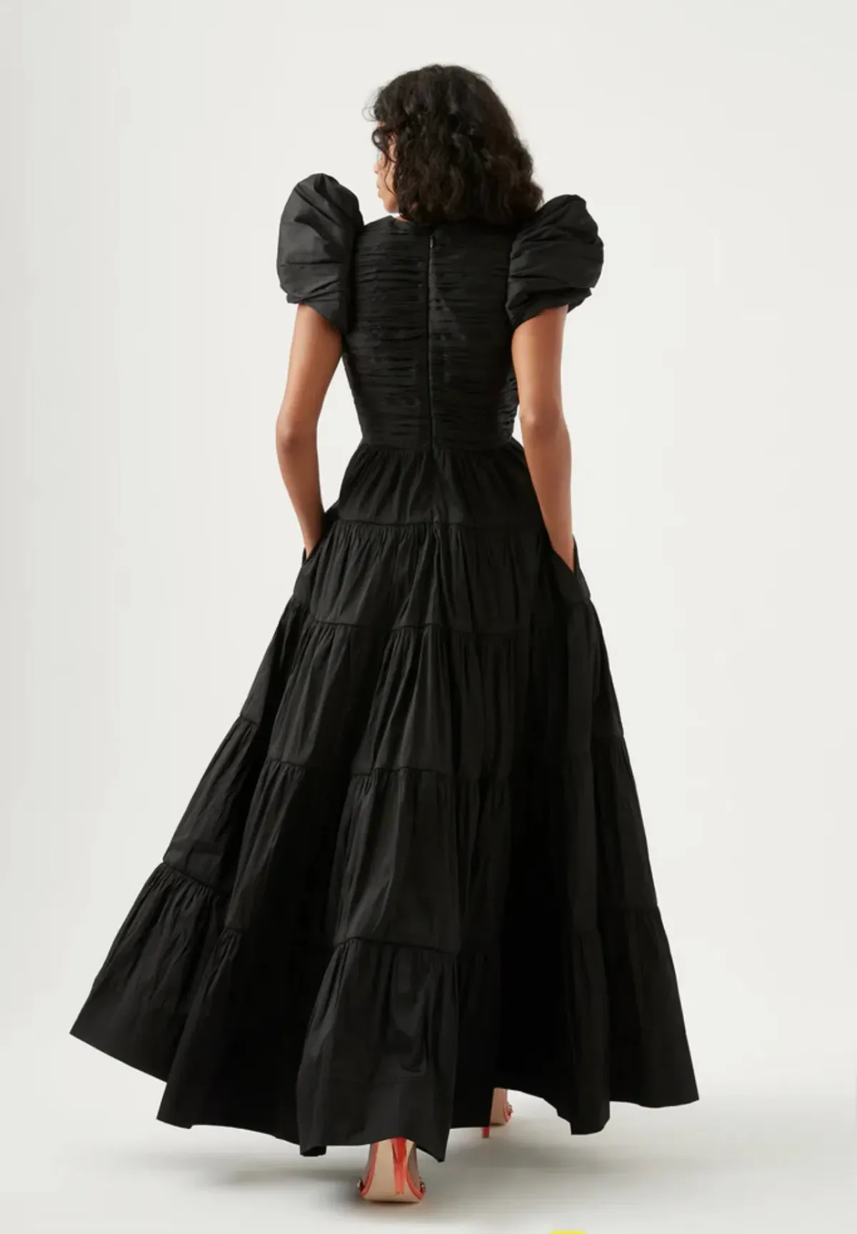 Aje Statuesque Tiered Gown Black Size 12 - Image 4