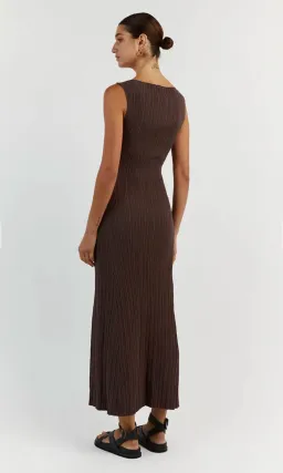 Dissh Ivy Coffee Sleeveless Midi Dress Brown Size S / AU 8 for rent on The Volte - image 3