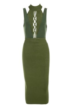 House of CB Caruso Midi Dress Green Size 8 for rent on The Volte - image 4