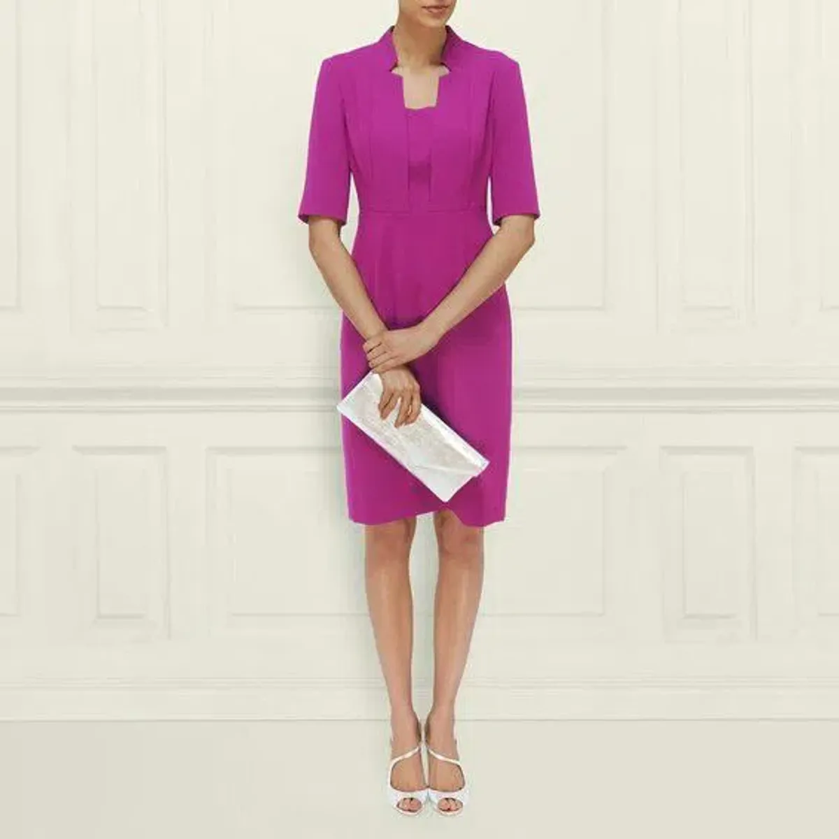 L.K. Bennett Detroit Sheath Dress Violet Size AU 6 for rent on The Volte - main image