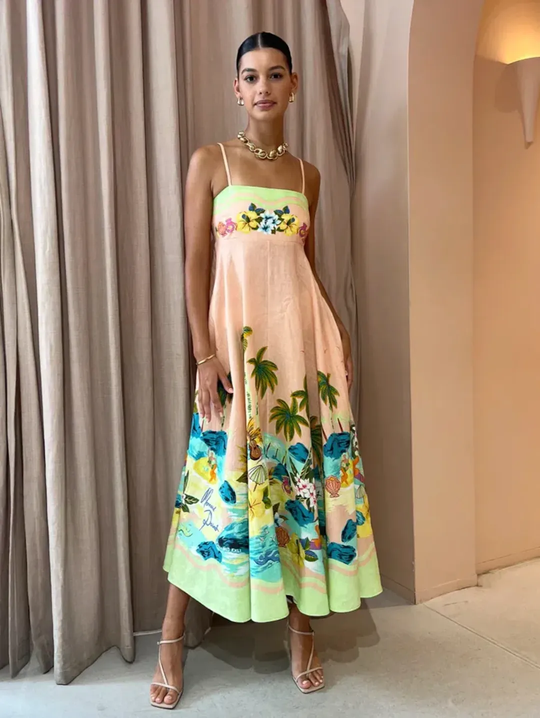 Alemais Mermaid Point Sundress Print Size 8 for rent on The Volte - main image