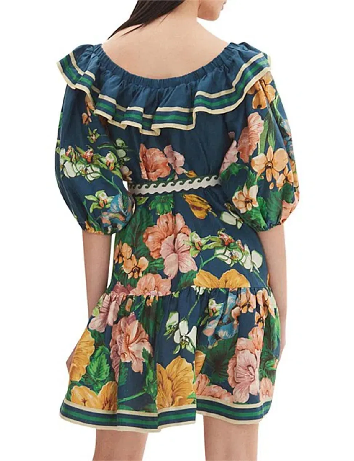 Alémais Lyla Frill Neck Mini Dress Floral Size 8 - Image 3