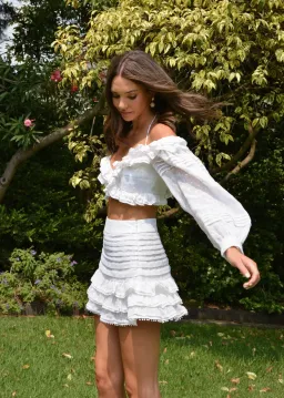 Mackenzie Mode White Embroidered Set White Size 14 for rent on The Volte - image 4