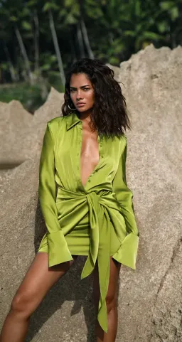 Rat & Boa Alanis Dress in Green Size S/AU 8 for rent on The Volte - image 4