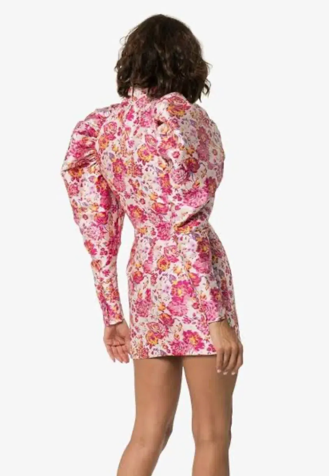 Rotate by Birger Christenson Ruched Floral Jacquard Mini Dress Size 8 for rent on The Volte - main image
