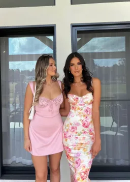 House of CB Josefina Ivory Floral Satin Maxi Dress in XS / Au 6 for rent on The Volte - image 2