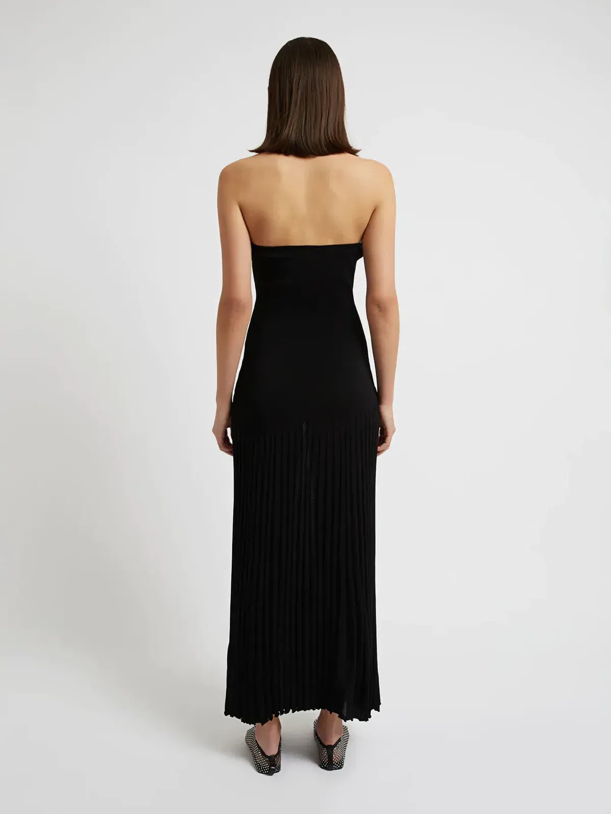 Christopher Esber Sculptured Pleated Rib Dress Black Size 12 - Image 3
