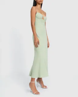 By Johnny Callia Wire Midi Dress Artichoke Green Size AU 14 for rent on The Volte - image 5