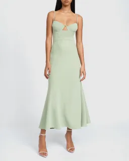 By Johnny Callia Wire Midi Dress Artichoke Green Size AU 14 for rent on The Volte - image 1