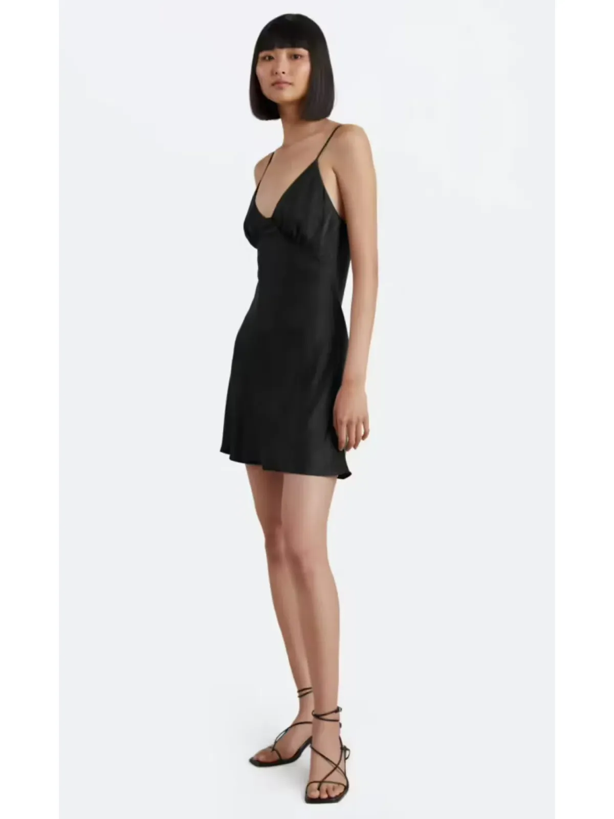 Bec & Bridge Amber V Mini Dress Black Size AU 6 - Image 2