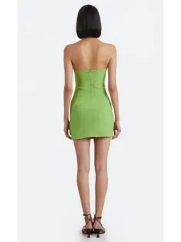 Bec & Bridge Karina Mini Dress Pea Green Size AU 6 for rent on The Volte - image 3